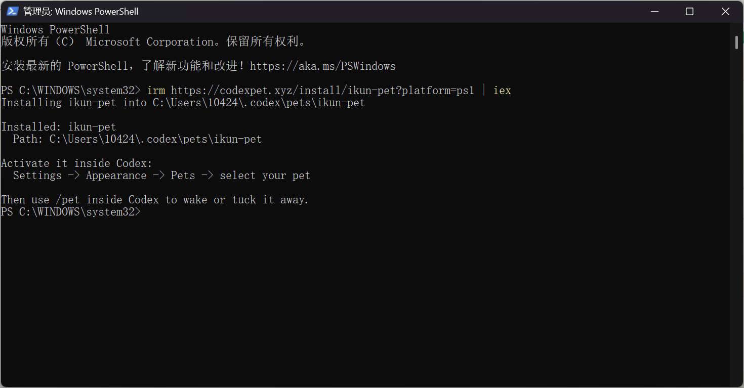 Windows PowerShell界面